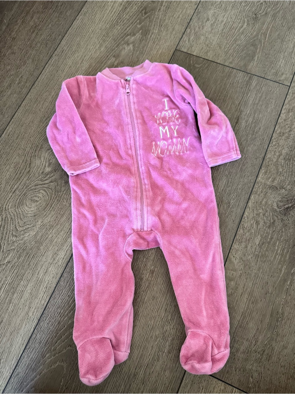 Pink Baby One-Piece Footed Jumpsuit - Soft Zip Front
